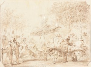 "Spazierengehen" im Hyde Park (verso)