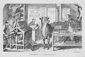 Taurus, ein literarischer Stier von George Cruikshank