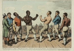 Der Kampf zwischen Cribb und Molineaux von George Cruikshank