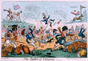 Die Schlacht von Vittoria von George Cruikshank