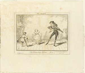 Die Tanzstunde, Teil 2: Das Menuett von George Cruikshank