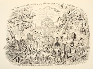 Die Verbreitung der Werke aller Nationen von der Großen Ausstellung von 1851, veröffentlicht 1851 von George Cruikshank