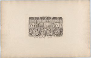 Der erste Schilling-Tag - Eingang, 1851 von George Cruikshank