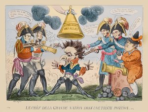 Das Haupt der großen Nation in einer seltsamen Situation, 1813