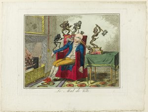 Der Kopfschmerz von George Cruikshank
