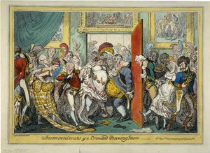 Die Unannehmlichkeiten eines überfüllten Salons, 1818