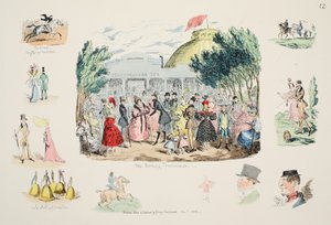Die Morgenpromenade, veröffentlicht 1833 (handkolorierte Gravur)