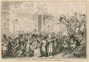 Das Piccadilly-Ärgernis: den würdigen amtierenden Magistraten des Bezirks gewidmet von George Cruikshank