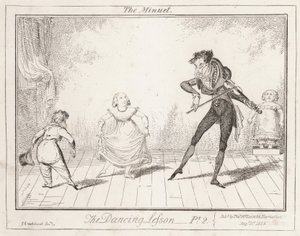 Die Tanzstunde: Das Menuett von George Cruikshank