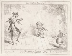 Die Tanzstunde: der Matrosenhornpipe von George Cruikshank