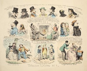 Tabakblätter Nr. 1, veröffentlicht 1851 von George Cruikshank