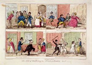 Durch die Straßen von London gehen, 1818 von George Cruikshank