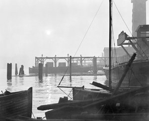 Sonnenaufgang über Lambeth Waterfront, Blick nach Osten, London, frühe 1930er Jahre