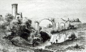 Ponte della Badia, Vulci von George Dennis