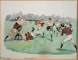 Der Monat Dezember: Rugby von George Derville Rowlandson