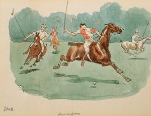 Der Monat Juni: Polo von George Derville Rowlandson