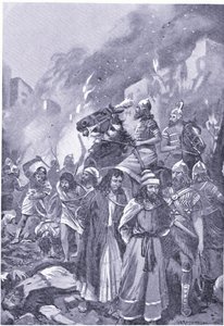 Die Zerstörung von Sidon durch Esarhaddon von George Derville Rowlandson