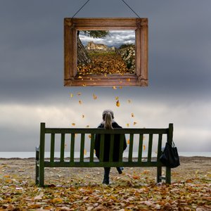Gerahmte Herbstbetrachtung