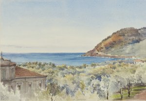 In San Remo, Blick nach Westen, 29. November 1877 von George Douglas Tinling