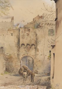 Tor am oberen Ende der Altstadt, San Remo, 1877