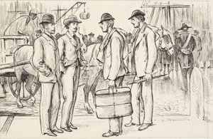 Treffen in einem Hafen von George du Maurier