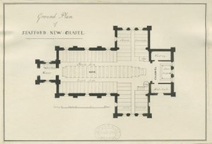 Stafford - Grundriss der Christ Church von George E. Hamilton