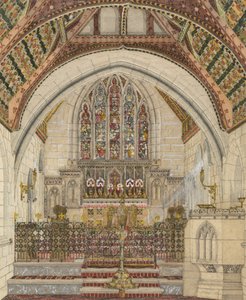 Entwurf für polychrome Dekoration einer Kirche von George Edmund Street