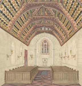 Perspektive für ein Kircheninneres von George Edmund Street