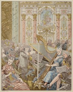 Szene aus La Dame de Gai-Fredon von Quatrelles (Ernest L