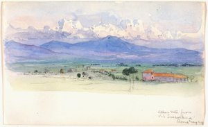 Albaner Berge von der Via Tuscolana, Rom von George Elbert Burr