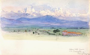 Albaner Berge von der Via Tuscolana, Rom