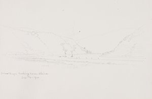 Unterhalb von Bingen, Blick auf den Rhein von George Elbert Burr