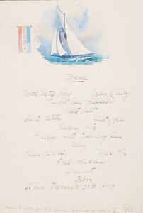 Menü für U.S. Dinner, Oxford von George Elbert Burr