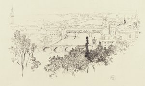 Skizze von Florenz von George Elbert Burr