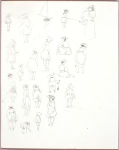 Ohne Titel--Figurenstudien von hinten von George Elbert Burr