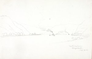 Rhein aufwärts von Hirzenach von George Elbert Burr