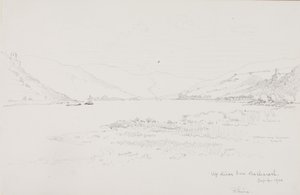 Flussaufwärts von Bacharach, Rhein von George Elbert Burr