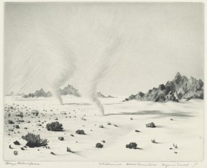 Wirbelwinde, tote Berge, Mojave-Wüste, Kalifornien