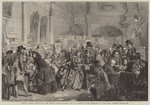 Wahl der Waisenkinder im London Tavern, Abstimmung von George Elgar Hicks