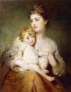 Porträt der Herzogin von St. Albans mit ihrem Sohn von George Elgar Hicks