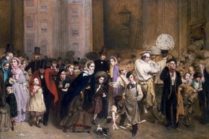Das Hauptpostamt. Eine Minute vor sechs, 1860 von George Elgar Hicks