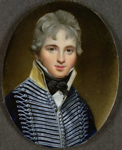 Miniatur von William Howe de Lancey (gest. 1815), Kornett in den 17. leichten Dragonern und Adjutant von Wellington, 1807 von George Engleheart
