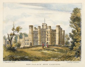Neuer Palast, Kew Gardens, Tafel 1 aus Kew Gardens: Eine Serie von vierundzwanzig Zeichnungen auf Stein, graviert von Charles Hullmandel, veröffentlicht 1820