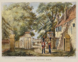 Palasttore, Kew, Tafel 3 aus Kew Gardens: Eine Serie von vierundzwanzig Zeichnungen auf Stein, graviert von Charles Hullmandel, veröffentlicht 1820 von George Ernest after Papendiek