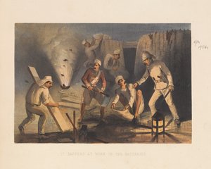 Pioniere bei der Arbeit in den Batterien, 1857