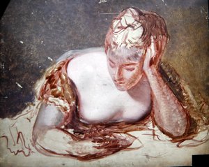 Mädchen beim Lesen, um 1850 von George Frederic Watts