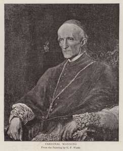Henry Edward Manning, englischer katholischer Kardinal und Erzbischof von Westminster von George Frederick (after) Watts