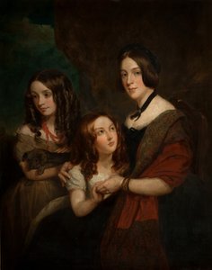 Lady Caroline Towneley mit zwei ihrer Töchter, Caroline und Emily (Kopie nach Francis Grant), 1860