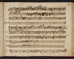 R.M.20.f.2 f.37r, Messias Autograph-Partitur, zeigt 