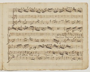 Vieni o caro che senza il suo core, f.7r aus "Aditionall [sic] songs for Rinaldo", c.1717